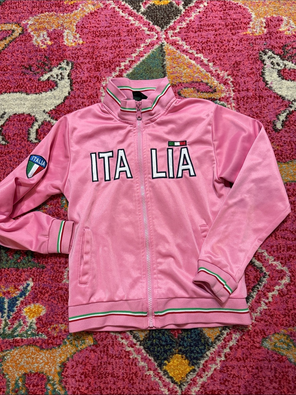 Italia Pink Kids Track Jacket